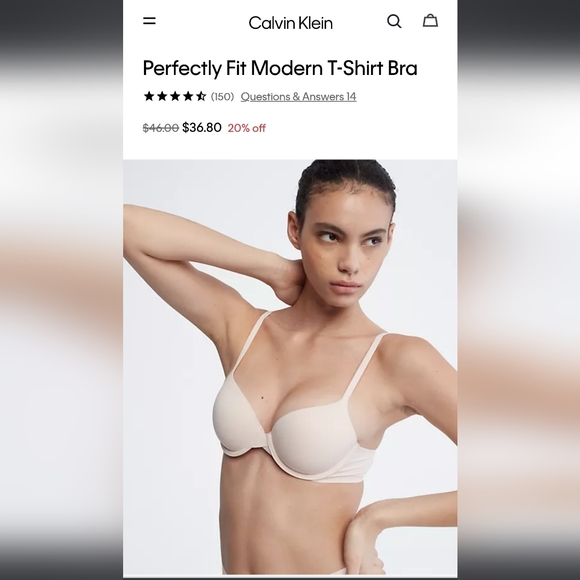 Calvin Klein Modern T-Shirt Bra 36DD - Picture 8 of 8